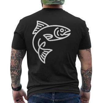 Badge Minimalisteaumon En Forme De Poisson T-shirt imprimé au dos - Cadeauxyz
