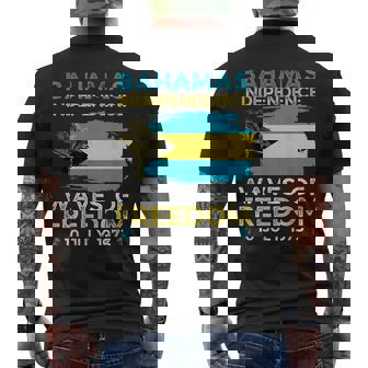 Bahamas Independence Day July 1973 Bahamian Men's Back Print T-Shirt | Mazezy