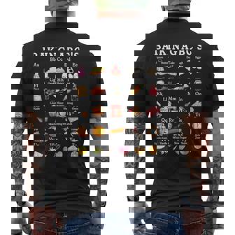 Baking Alphabet Abcs Baker Chef Baking Lover Men's T-shirt Back Print - Monsterry