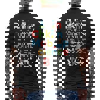 Baking Alphabet Cookies Fondant Cake Decorating Men's Back Print T-Shirt | Mazezy