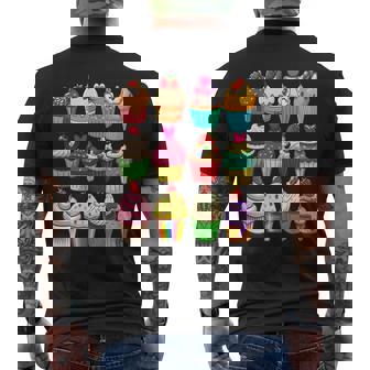 Baking Delicious Cupcake Graphics Baker Pastry Men's Back Print T-Shirt | Mazezy