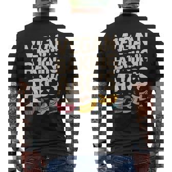 Baking Lover Alphabet Cookies Pastries Decorating Men's Back Print T-Shirt | Mazezy