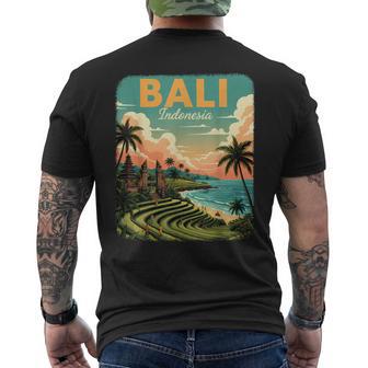 Bali Indonesia Travel Vacation Men's Back Print T-Shirt | Mazezy