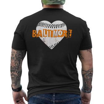 Baltimore Baseball Retro Vintage Baseball Lover Men's T-shirt Back Print - Thegiftio UK