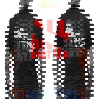 Bandera De Buceo Divertida All Dives Matter In Mangas Camiseta Hombre Estampado Espalda - Regaloses