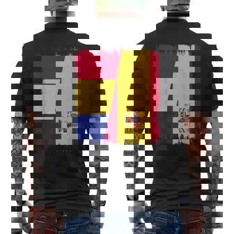 Bandera De Rumania España Patrimonio Español Rumano Camiseta Hombre Estampado Espalda - Regaloses