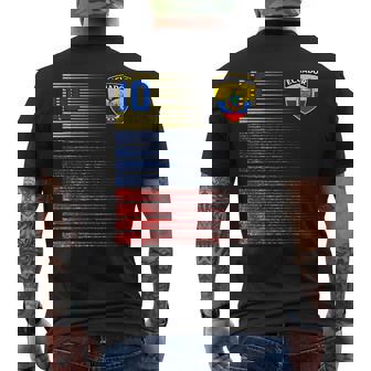 Bandera Retro De Ecuador Amantes Del Orgullo Ecuatoriano Camiseta Hombre Estampado Espalda - Regaloses