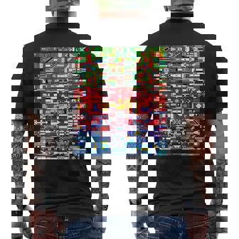 Banderas Del Mundo En Gradación De Color Banderas Nacionales Camiseta Hombre Estampado Espalda - Regaloses