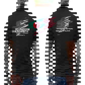 Bangladesh United States Flag Pride Heritage Fans Men's Back Print T-Shirt | Mazezy