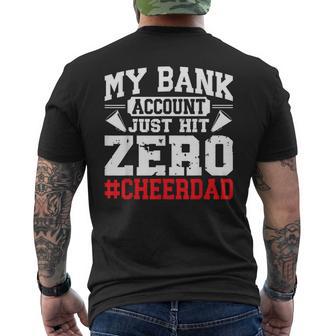 My Bank Account Just Hit Zero Cheerleading Cheer Dad Men's T-shirt Back Print - Thegiftio UK