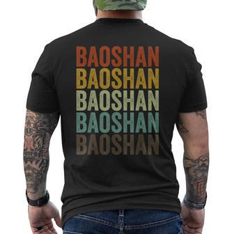 Baoshan China Retro Vintage Men's Back Print T-Shirt | Mazezy