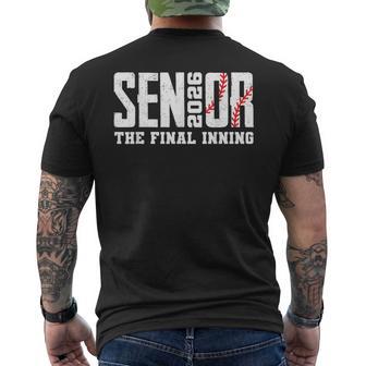 Baseball Senior 2026 Final Inning Baseball Class Of 2026 Men's T-shirt Back Print | Mazezy