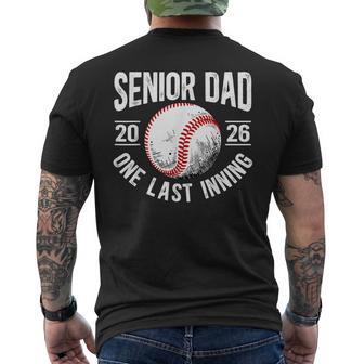 Baseball Senior Dad 2026 Last Inning Baseball Senior Father Men's T-shirt Back Print - Monsterry