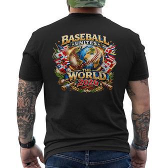 Baseball Unites The World 2026 Global Fan Graphic Men's T-shirt Back Print | Seseable FR