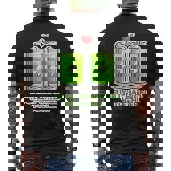 Batterie Amusante Entièrement Chargée Ensembleaint-Valentin Couple T-shirt imprimé au dos - Cadeauxyz