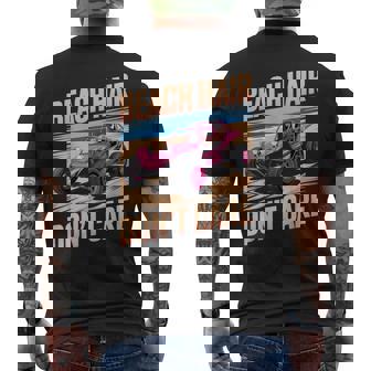 Beach Hair Don't Care Rail Racing Offroad Car Dune Buggy Men's Back Print T-Shirt | Mazezy