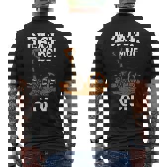 Beach Mode On Metal Detecting Adventure Men's Back Print T-Shirt | Mazezy