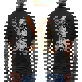 Beagle Baseball Dog Lovers Sports Player Tee Men's Back Print T-Shirt | Mazezy