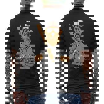 Beagle Baseball Dog Lovers Sports Player Tee Men's Back Print T-Shirt | Mazezy