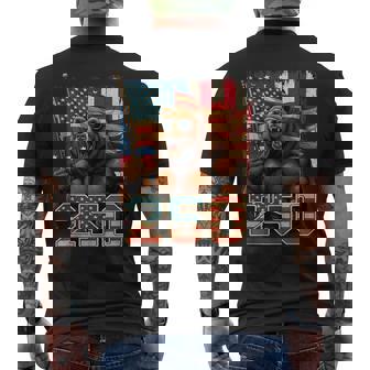 Bear USA 4th Of July American Flag Patriotic Tank Top Men's Back Print T-Shirt | Mazezy