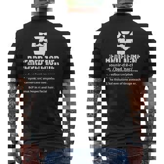 Bearded Teacher Definition Teacher With Beard School Men's Back Print T-Shirt | Mazezy