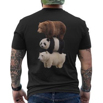 We Bears Realistic Stacked Bares Meme Animal Men's T-shirt Back Print | Mazezy