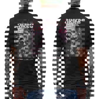 Beetle Juice Shrinkers Like Looking In Mirror Men's Back Print T-Shirt | Mazezy