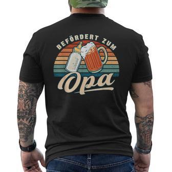 Befördert Zum Opa Babyerkünden Du Wirst Opa T-Shirt mit Rückendruck - Geschenkecke