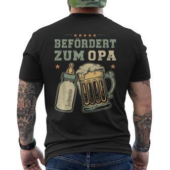 Befördert Zum Opa Werdender Opa Babyerkünden T-Shirt mit Rückendruck - Geschenkecke
