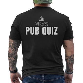 Behaltenie Ruhe Es Ist Nur Ein Pub-Quiz Team-Geschenk T-Shirt mit Rückendruck - Seseable
