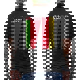 Belarus Germany Half Flag Belarusian German Unity Pride Men's Back Print T-Shirt | Mazezy