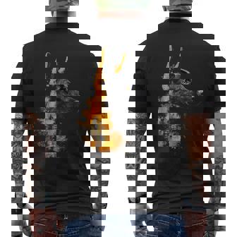 Belgian Malinois Dog Motif Pet Illustration Belgian Malinois Men's T-shirt Back Print | Mazezy