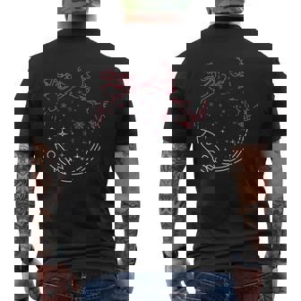 Believe In Santa Claus Yin Yang Holiday Magic Christmas Men's Back Print T-Shirt | Mazezy