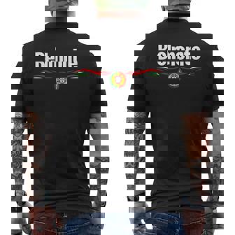 Belmonte Portugal Flag Winter Summer Travel Souvenir Tank Top Men's Back Print T-Shirt | Mazezy