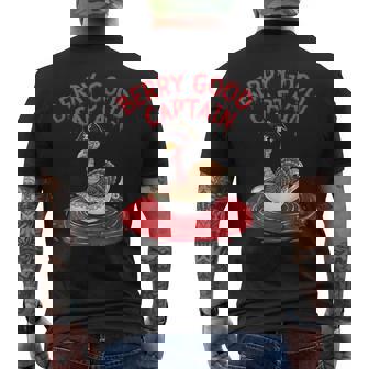 Berry Good Captain Thanksgiving Turkey Cranberry Sauce Lover Men's Back Print T-Shirt | Mazezy