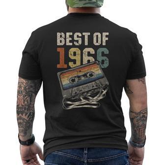 Best Of 1966 Kassette 60 Jahre Musik Retro Geburtstag T-Shirt mit Rückendruck - Geschenkecke