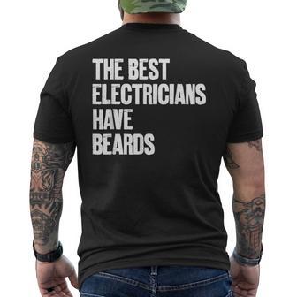 The Best Electricians Have Beards Men's T-shirt Back Print - Thegiftio