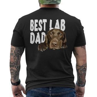 Best Lab Dad Chocolate Labrador Padre Retriever Dad T-shirt da uomo con stampa posteriore - Novitaregali