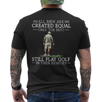 Best Play Golf Eighties Golfer Golfing Men's T-shirt Back Print | Mazezy