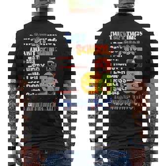 The Best Things About School Math History Lunch Recess Men's T-shirt Back Print - Monsterry