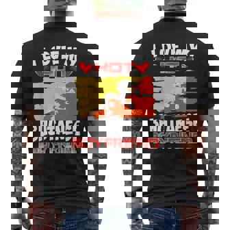 Bhutan I Love My Hot Bhutanese Boyfriend Men's Back Print T-Shirt | Mazezy