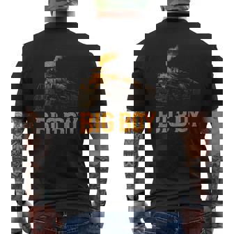 Big Boy Vintage American Steam Train Men's T-shirt Back Print - Monsterry