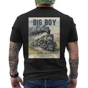 Big Boys Union Pacific Legend Comes Back Cheyenne Train Men's T-shirt Back Print | Mazezy