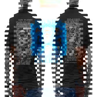 Big Nick Energy Afro Santa Bootleg Rap Christmas Vibes Men's Back Print T-Shirt | Mazezy