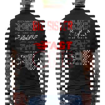 Big Sister Of The Fast One First Birthday Racing Car Family Tank Top Men's Back Print T-Shirt | Mazezy
