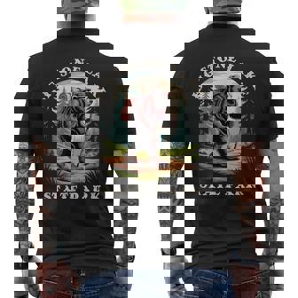 Big Stone Lake State Park Minnesota Hiking Adventure Bear Men's Back Print T-Shirt | Mazezy