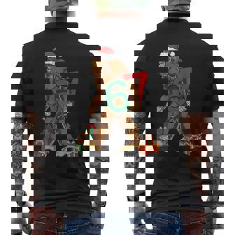 Bigfoot 67 Six Seven Meme Sasquatch Christmas Xmas Men's Back Print T-Shirt | Mazezy