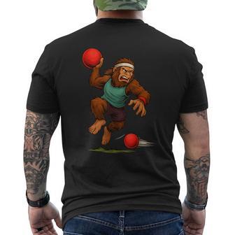 Bigfoot Dodgeball Player – Sasquatch Dodge Ball Men's T-shirt Back Print - Thegiftio UK