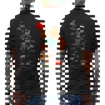 Bigfoot Dodgeball Player – Sasquatch Dodge Ball Tank Top Men's Back Print T-Shirt | Mazezy