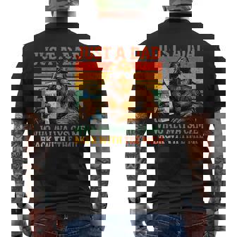 Bigfoot Papa Just A Dad Who Always Came Back With The Milk Men's T-shirt Back Print | Seseable UK